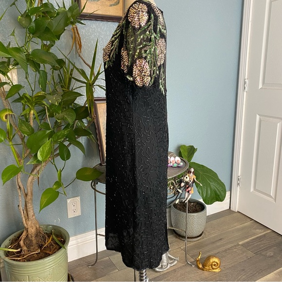 Vintage Scala Beaded Floral Dress 6 - Picture 4 of 11